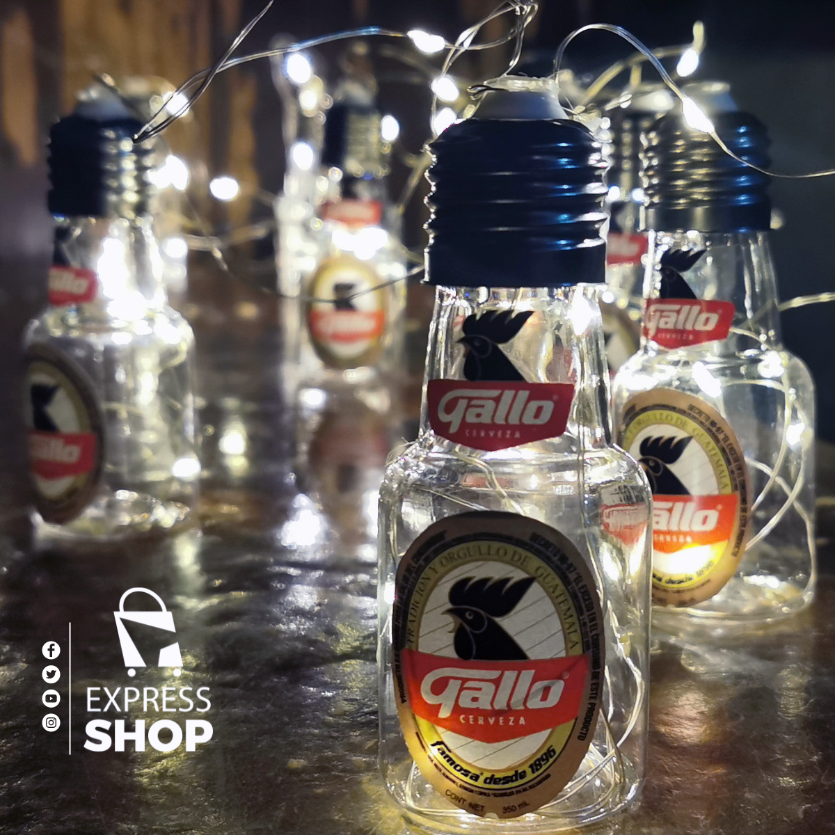 Luces LED Cerveza Gallo